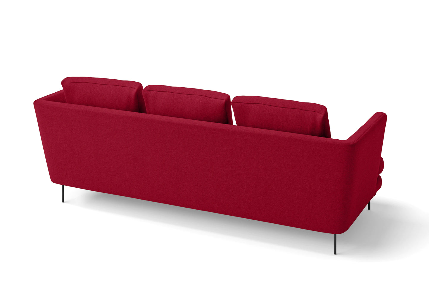 Faenza 3 Seater Sofa Red Linen Fabric