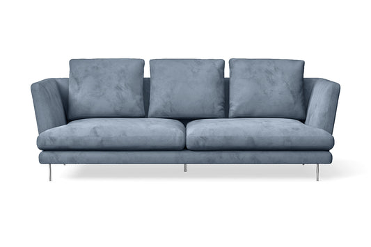 Faenza 3 Seater Sofa Baby Blue Velvet