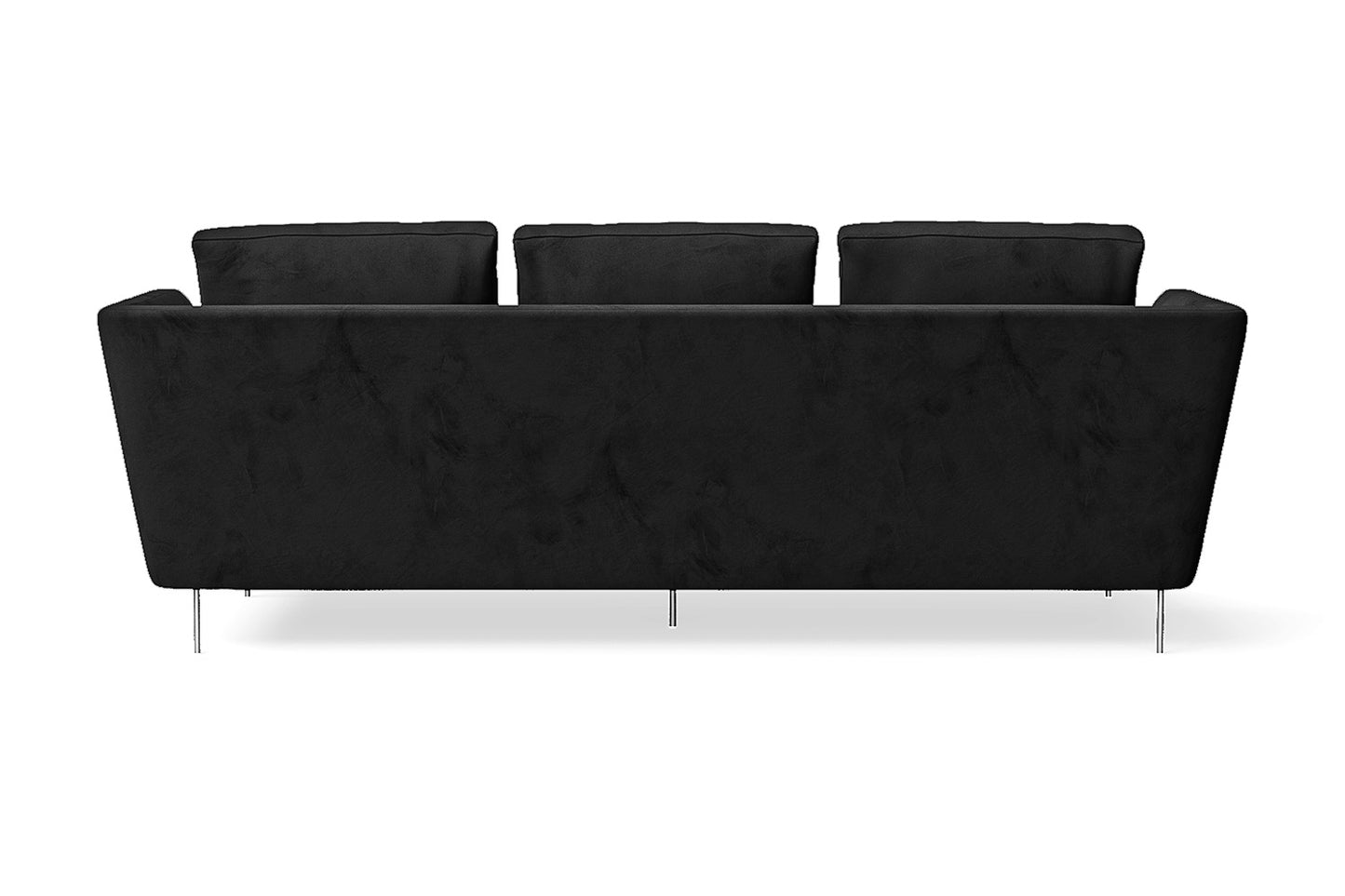 Faenza 3 Seater Sofa Black Velvet