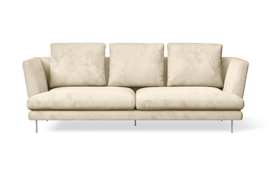 Faenza 3 Seater Sofa Cream Velvet