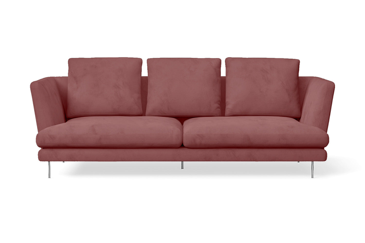 Faenza 3 Seater Sofa Pink Velvet