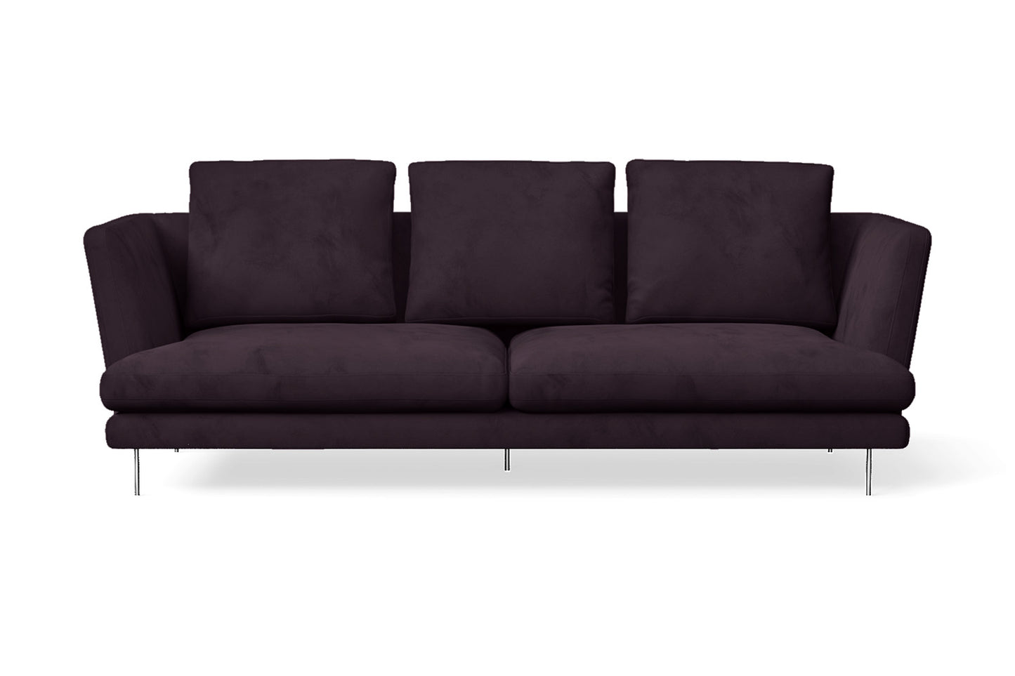 Faenza 3 Seater Sofa Purple Velvet