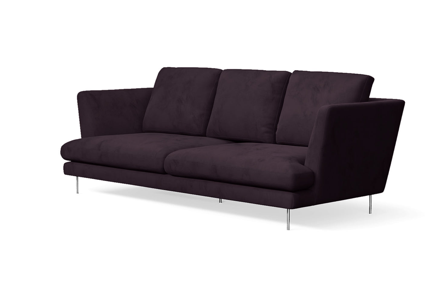 Faenza 3 Seater Sofa Purple Velvet