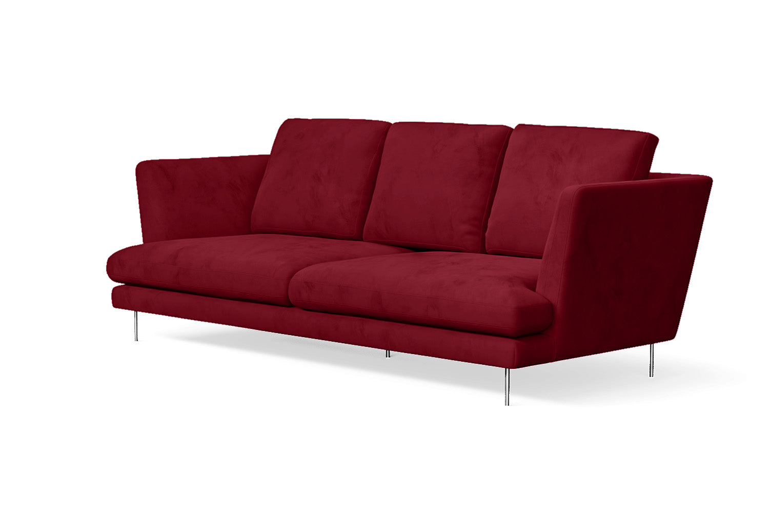 Faenza 3 Seater Sofa Red Velvet