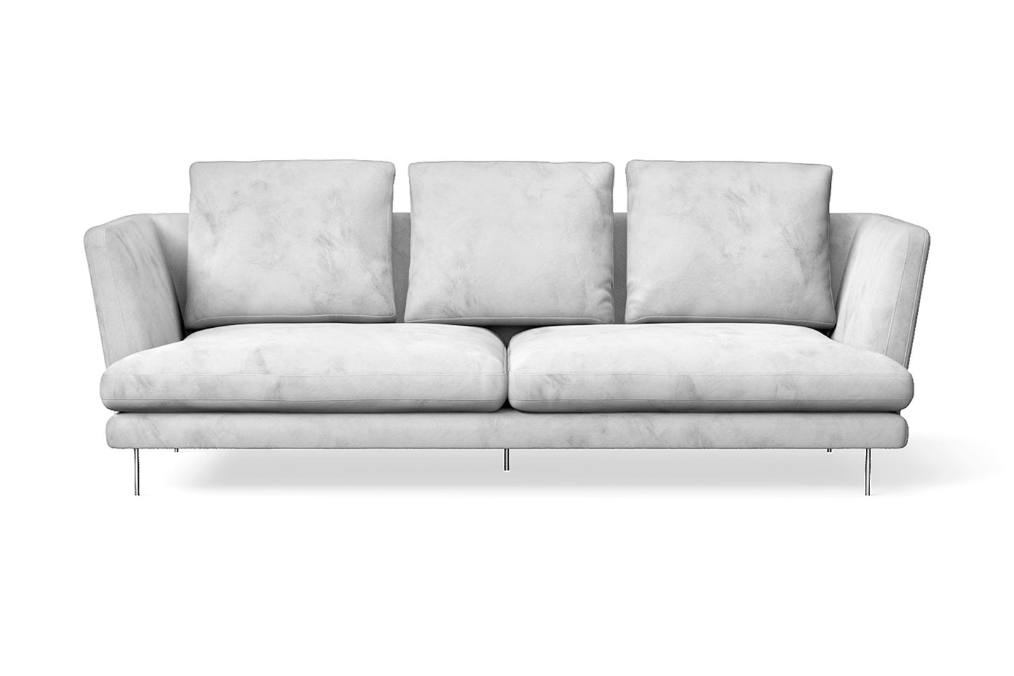 Faenza 3 Seater Sofa White Velvet