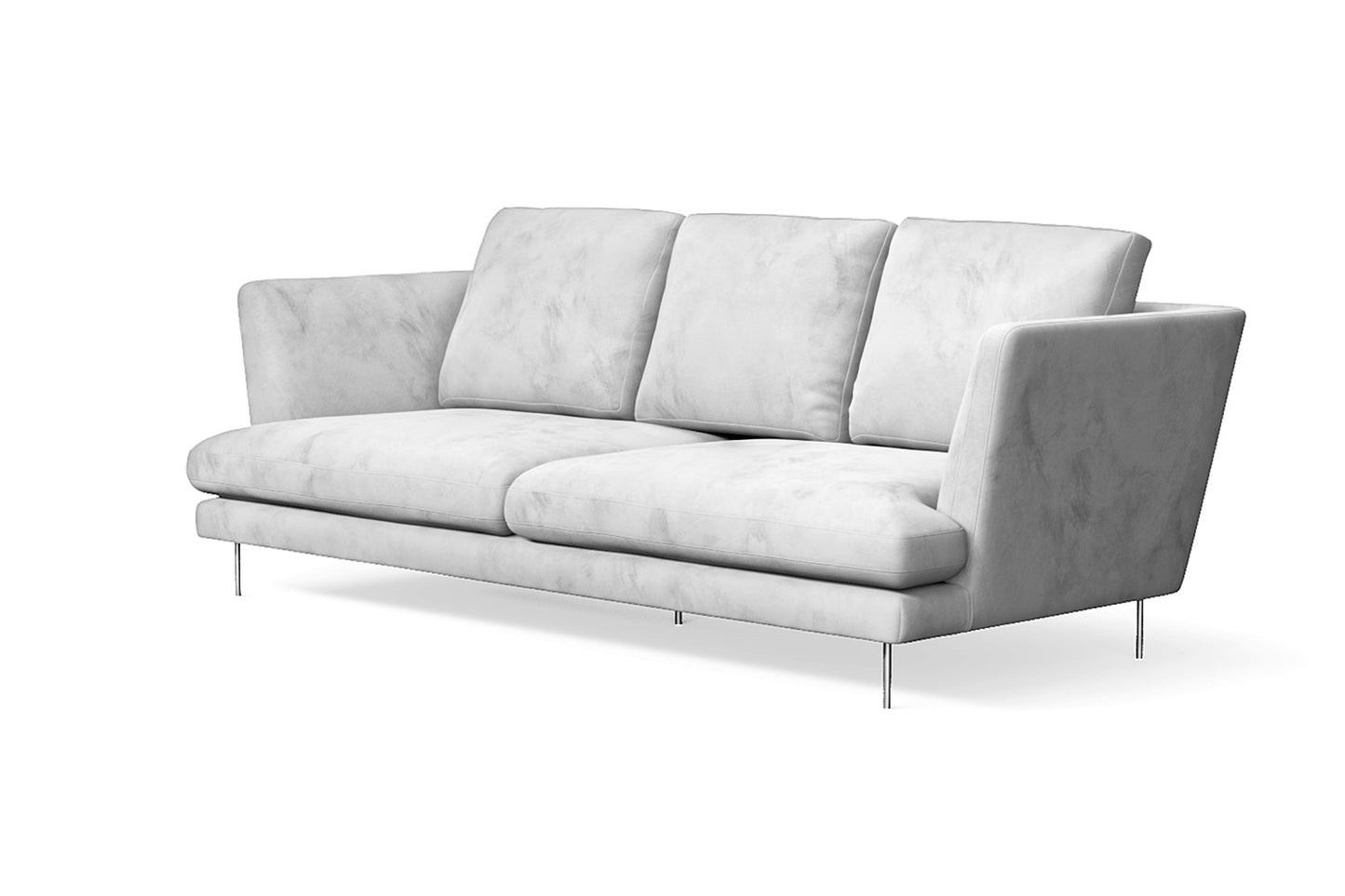 Faenza 3 Seater Sofa White Velvet