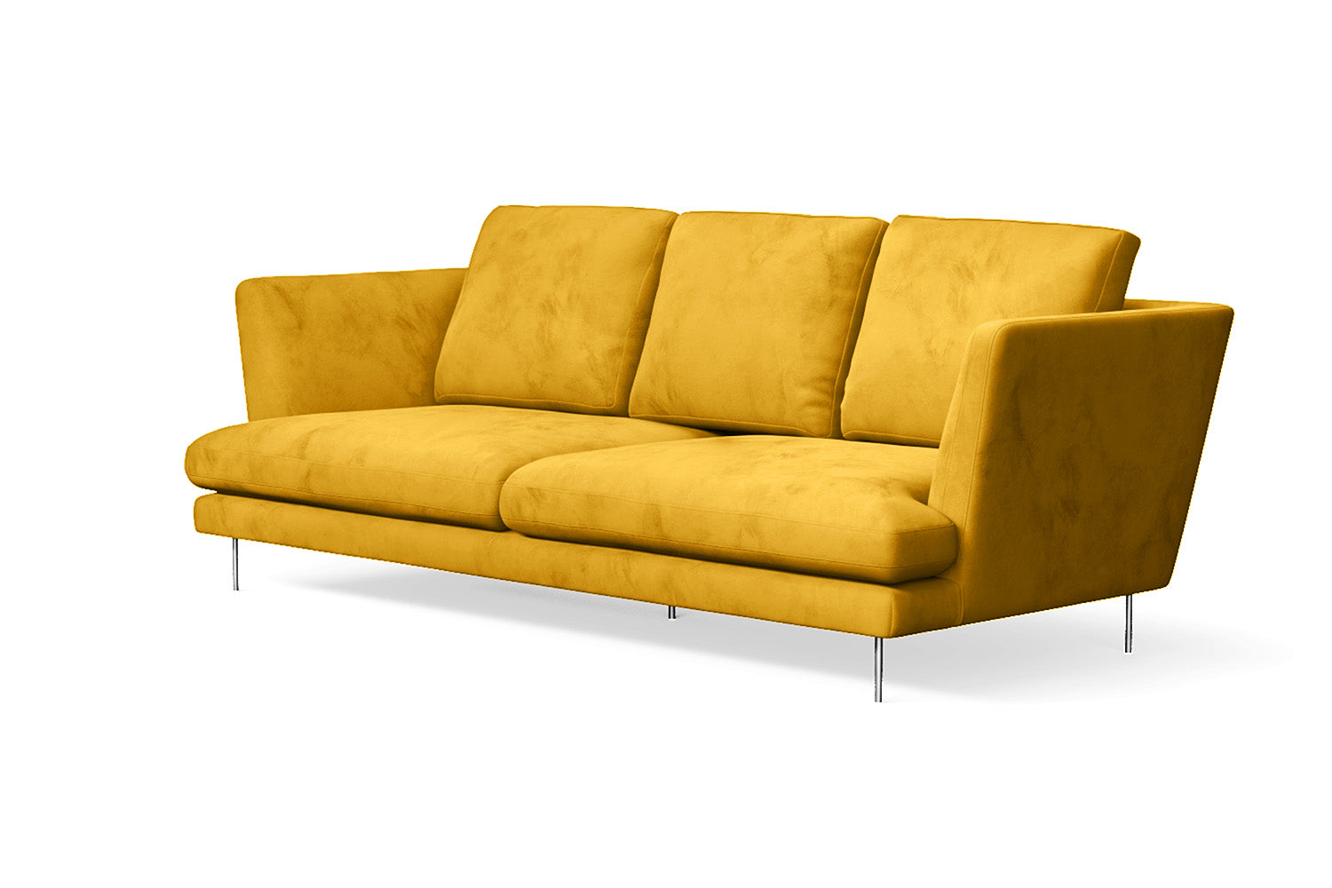 Faenza 3 Seater Sofa Yellow Velvet