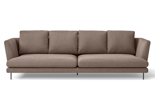 Faenza 4 Seater Sofa Caramel Linen Fabric