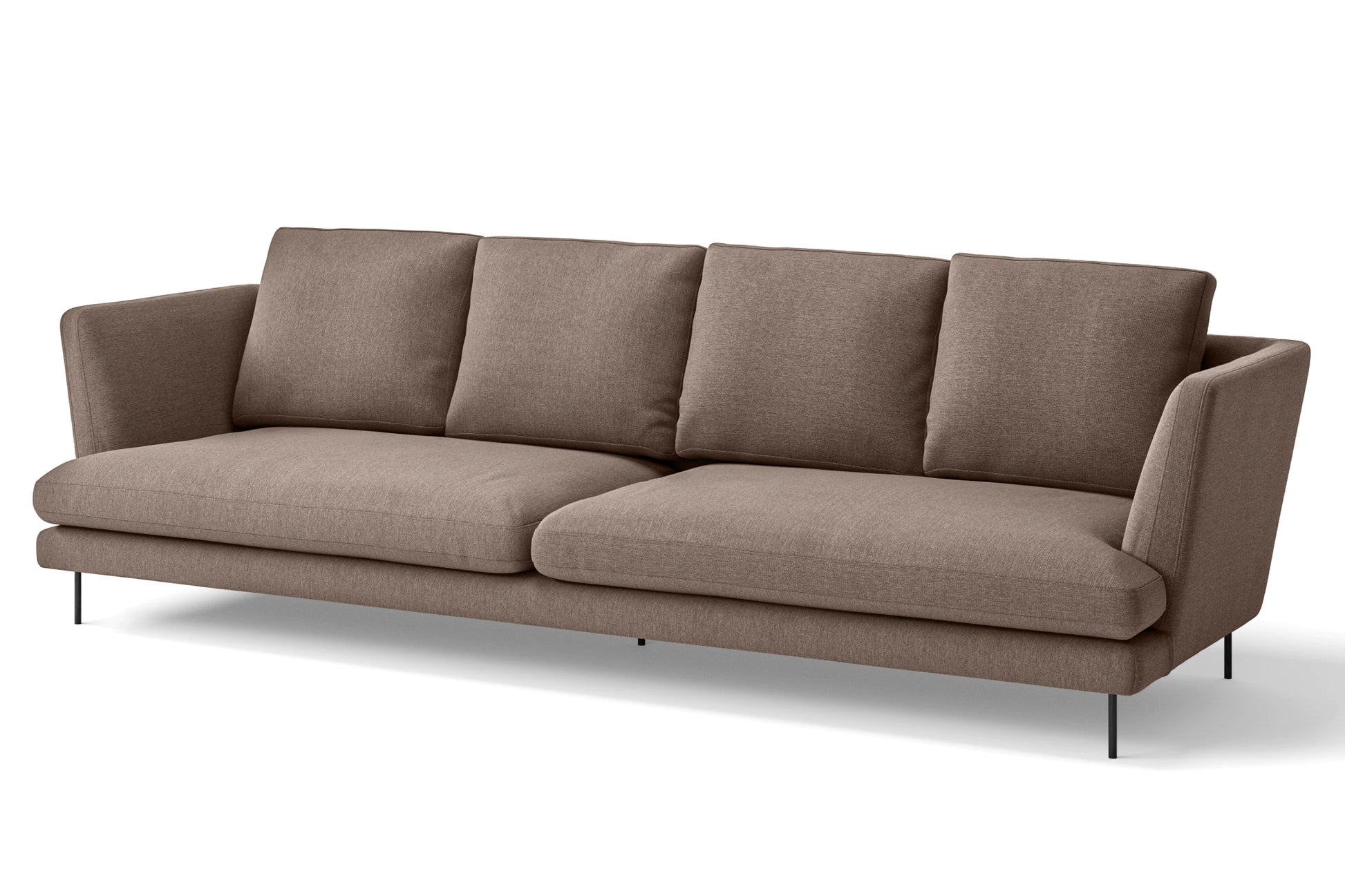 Faenza 4 Seater Sofa Caramel Linen Fabric