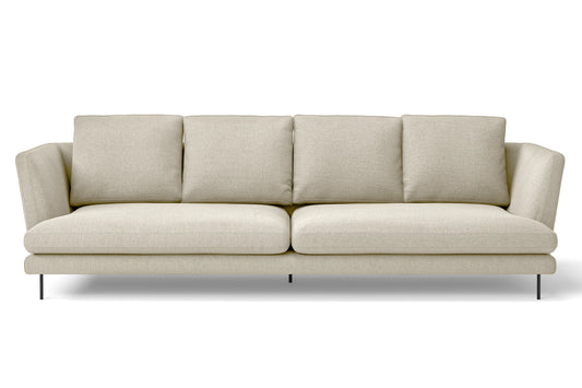 Faenza 4 Seater Sofa Cream Linen Fabric