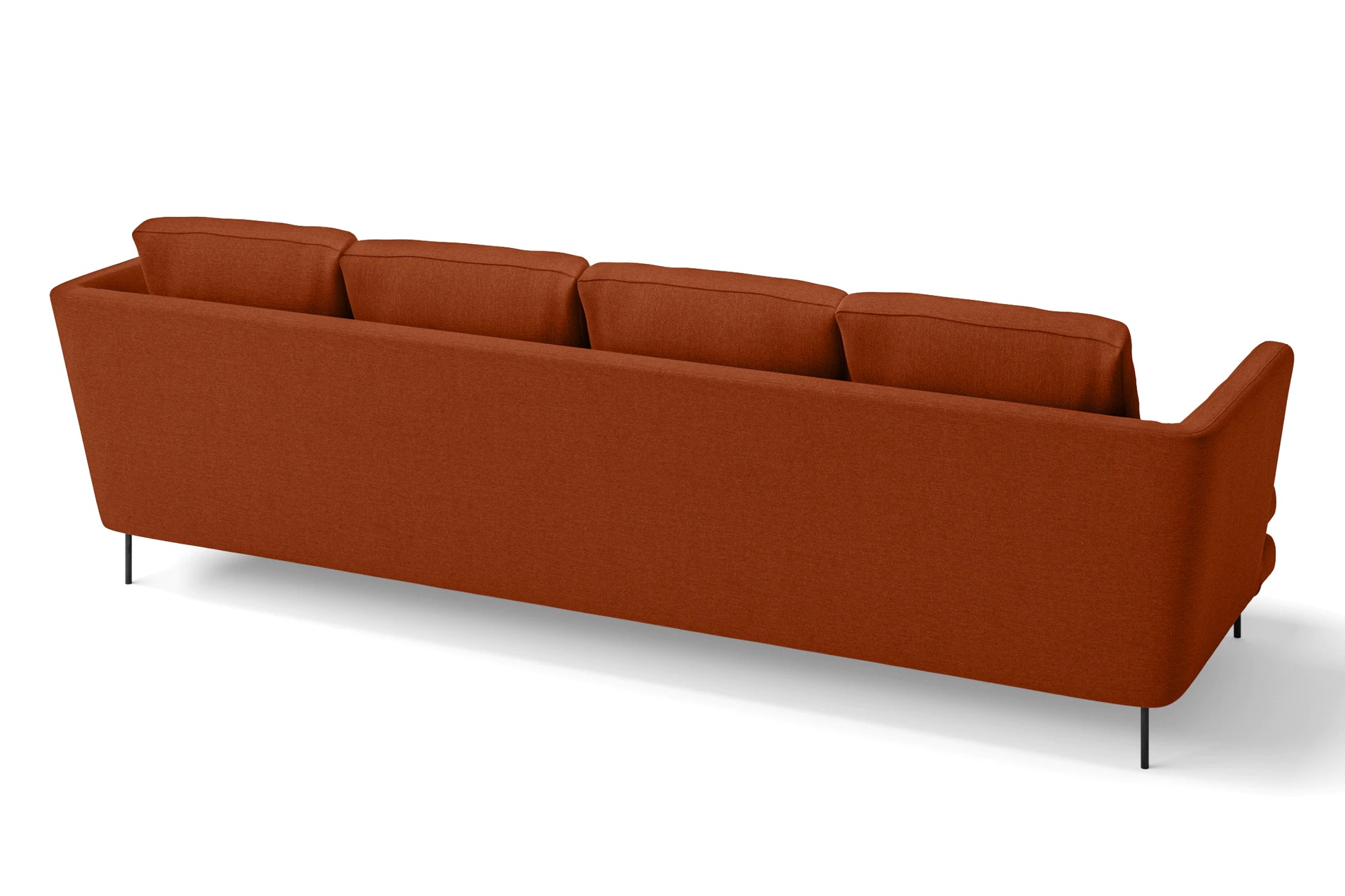 Faenza 4 Seater Sofa Orange Linen Fabric