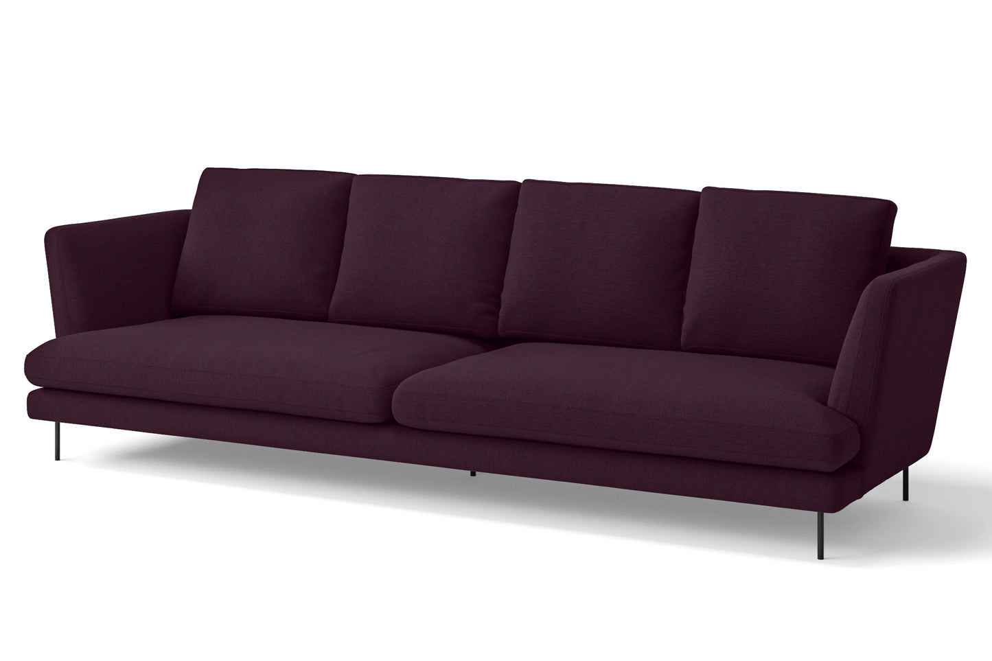 Faenza 4 Seater Sofa Purple Linen Fabric