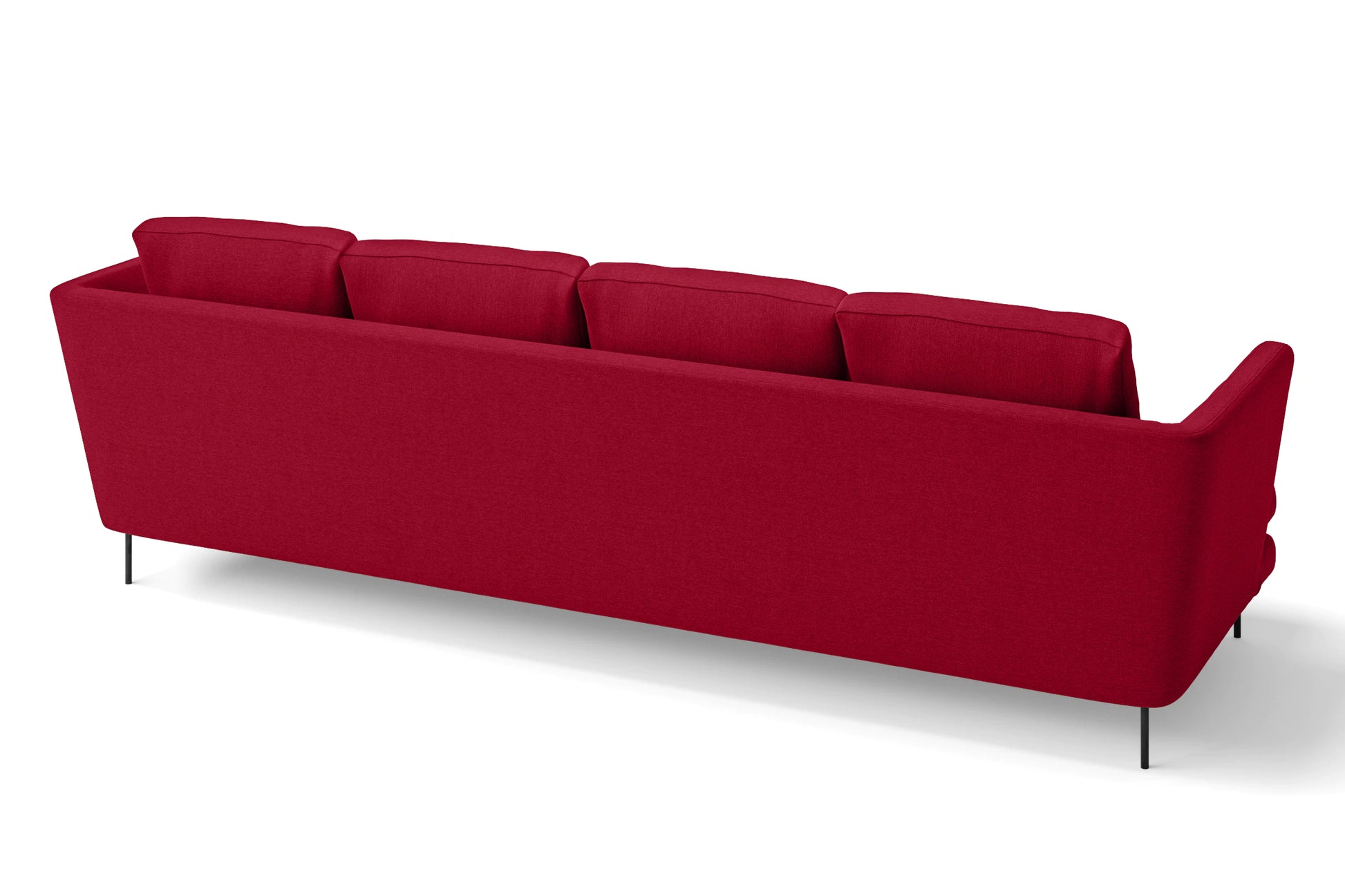 Faenza 4 Seater Sofa Red Linen Fabric