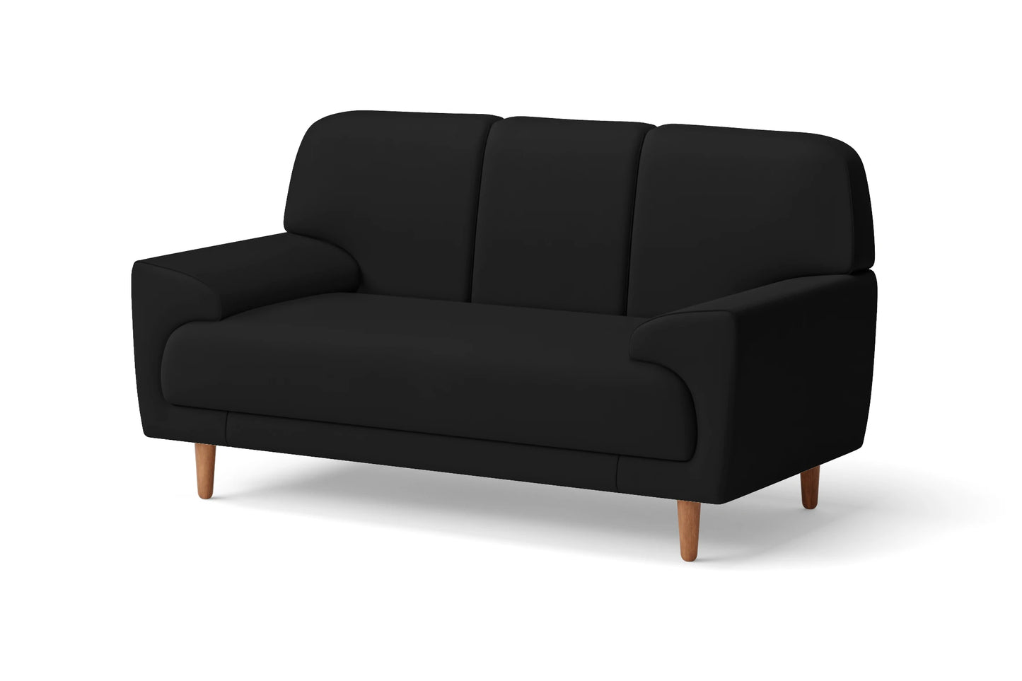 Ferrara 2 Seater Sofa Black Leather