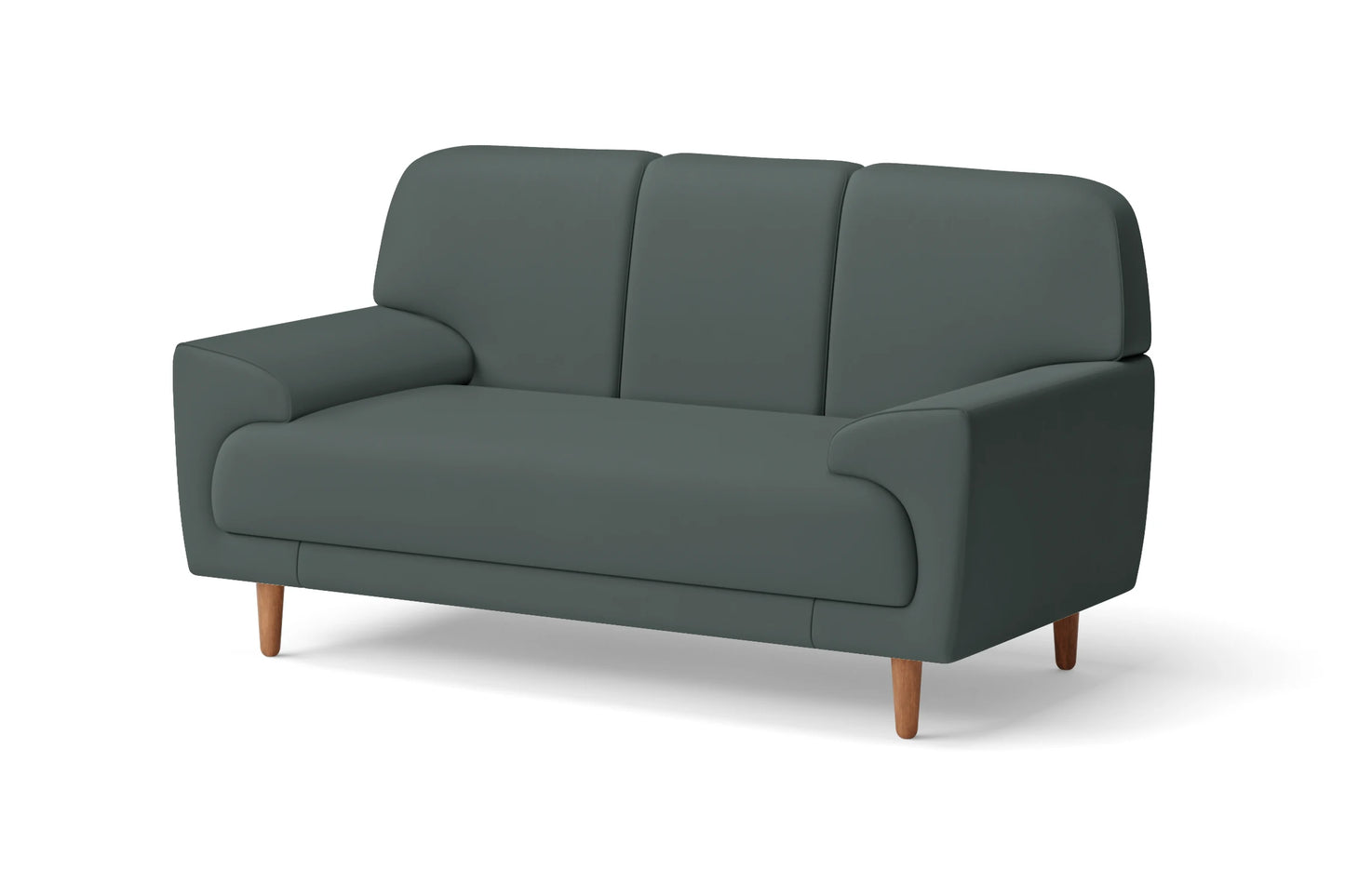 Ferrara 2 Seater Sofa Dusky Turquoise Leather