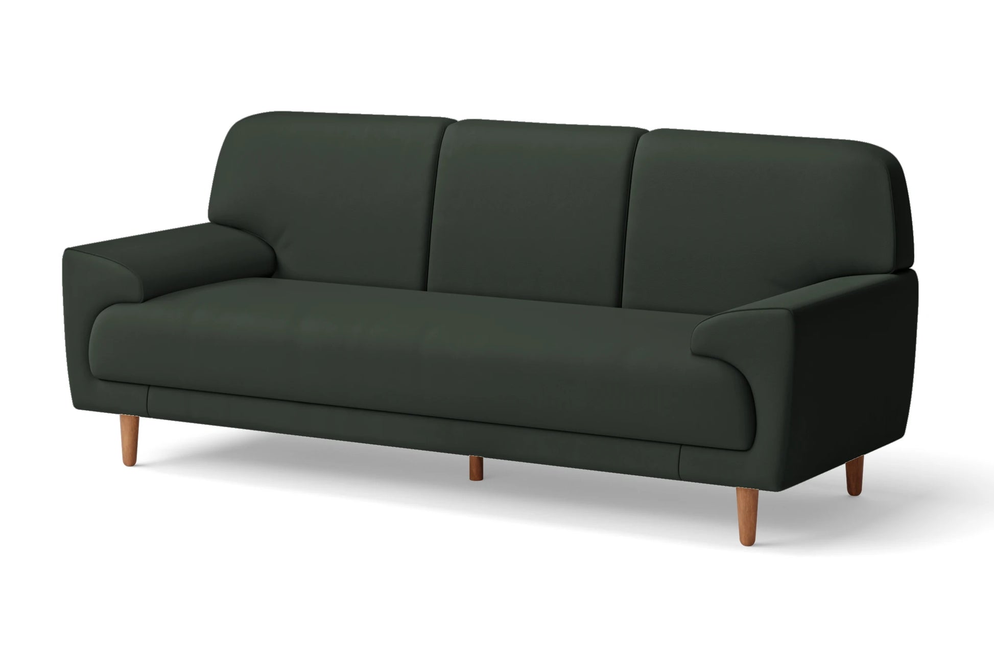 Ferrara 3 Seater Sofa Green Leather