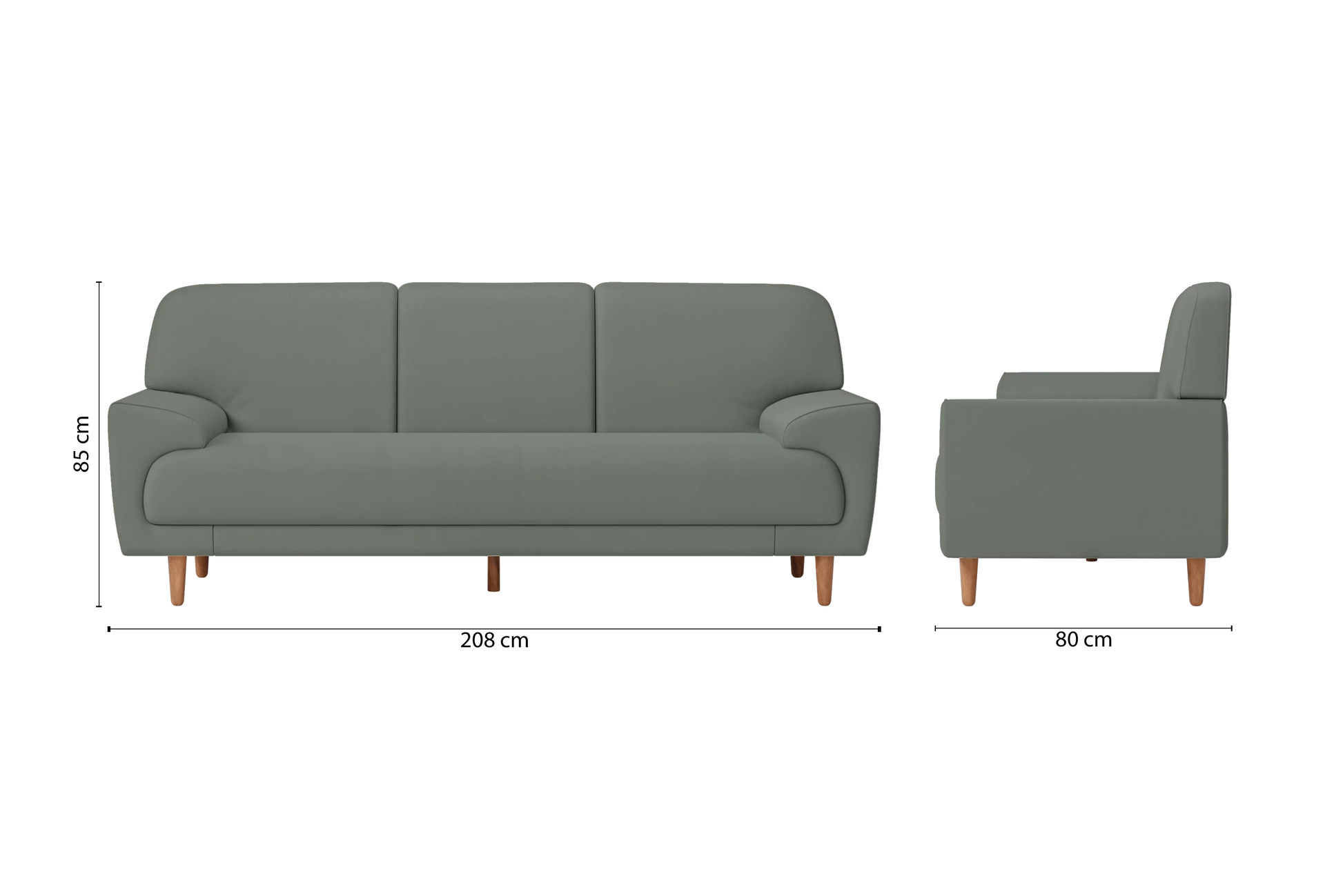 Ferrara 3 Seater Sofa Lush Leather