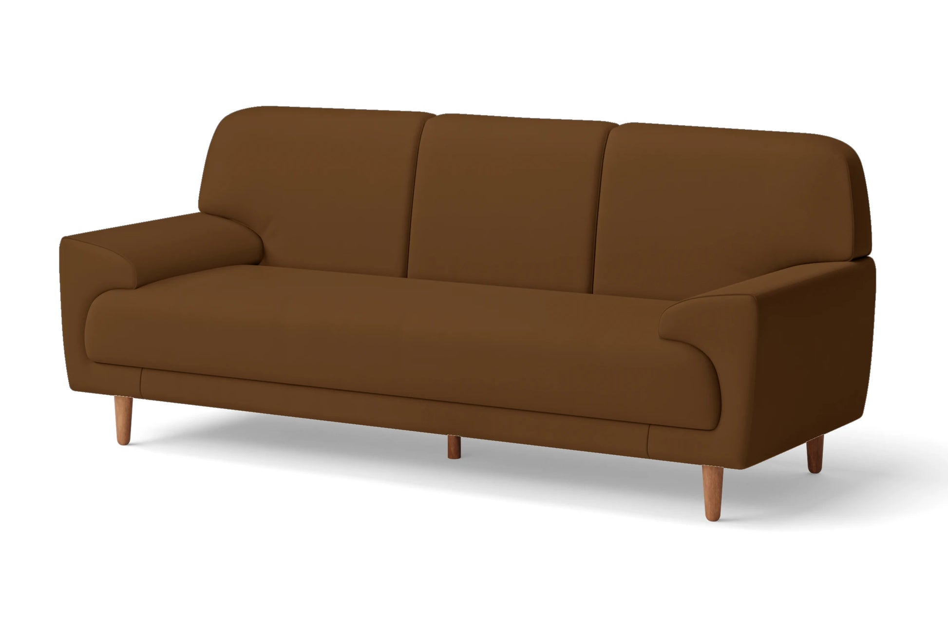 Ferrara 3 Seater Sofa Walnut Brown Leather