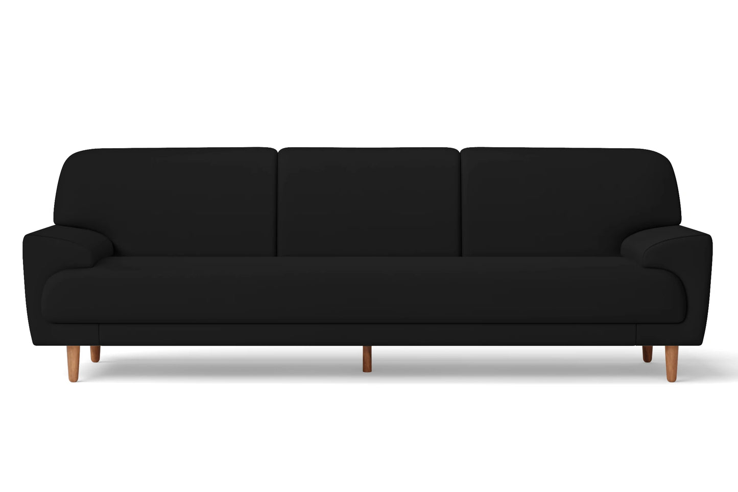 Ferrara 4 Seater Sofa Black Leather