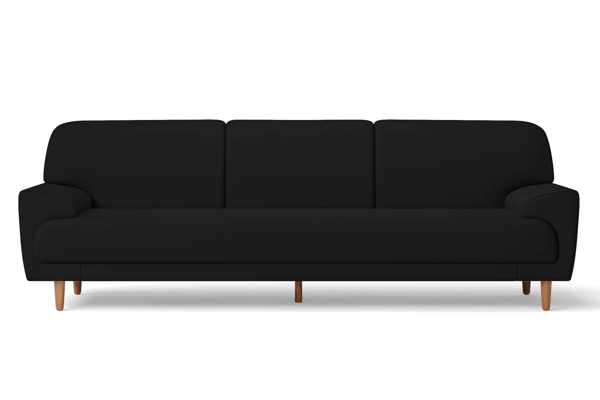 Ferrara 4 Seater Sofa Black Leather