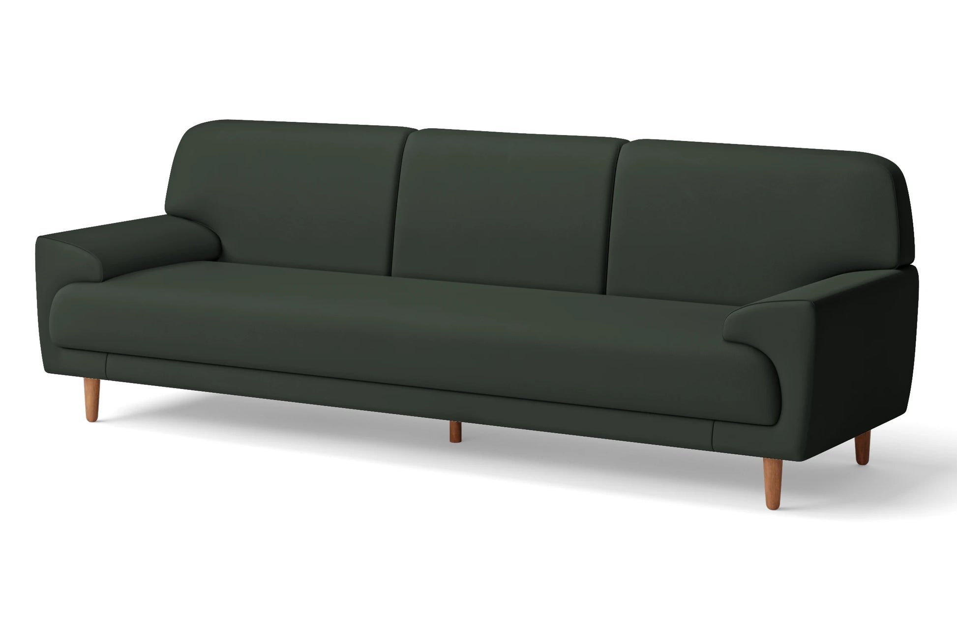 Ferrara 4 Seater Sofa Green Leather