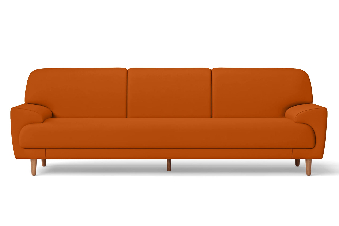 Ferrara 4 Seater Sofa Orange Leather