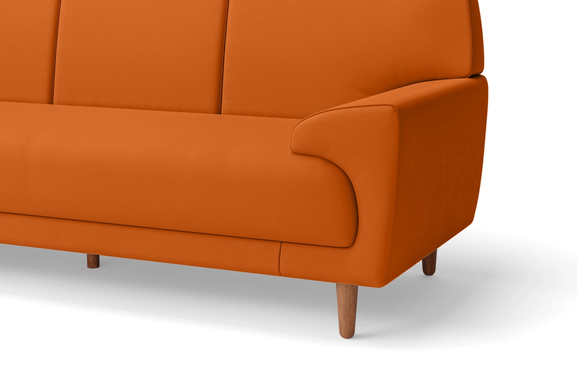 Ferrara 4 Seater Sofa Orange Leather