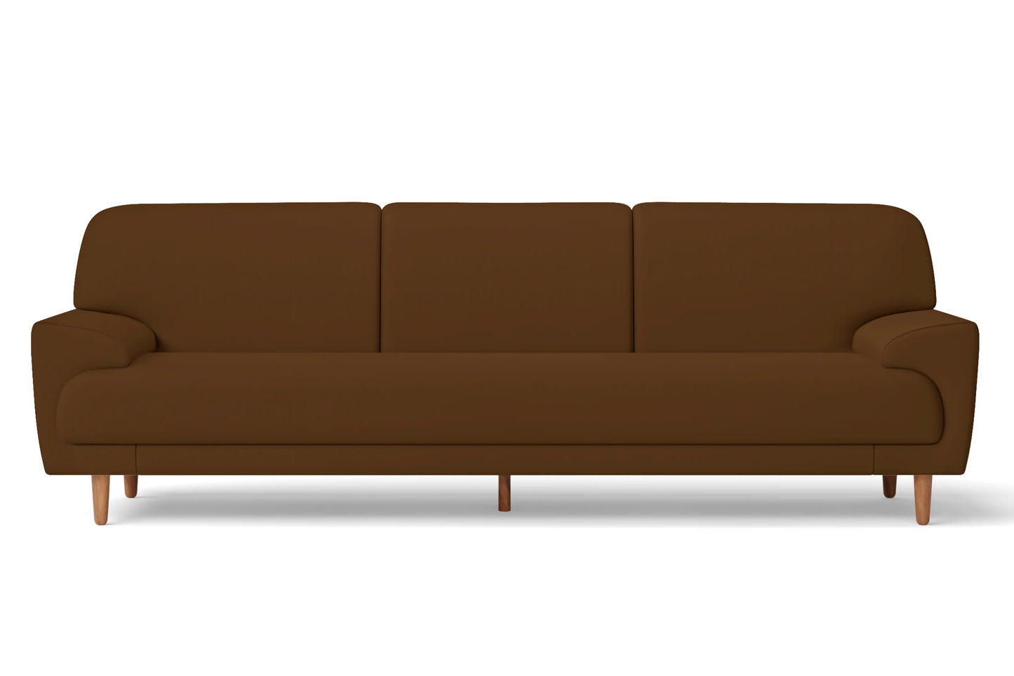 Ferrara 4 Seater Sofa Walnut Brown Leather