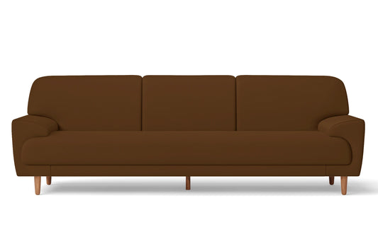 Ferrara 4 Seater Sofa Walnut Brown Leather