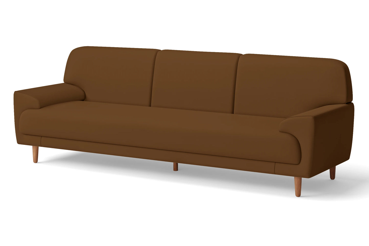 Ferrara 4 Seater Sofa Walnut Brown Leather