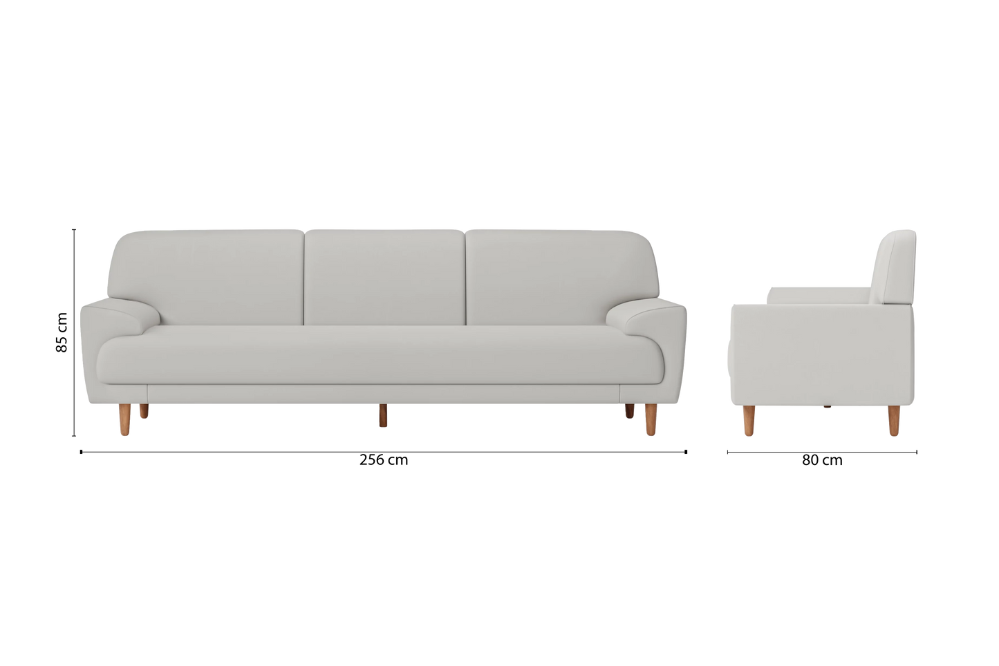 Ferrara 4 Seater Sofa White Leather