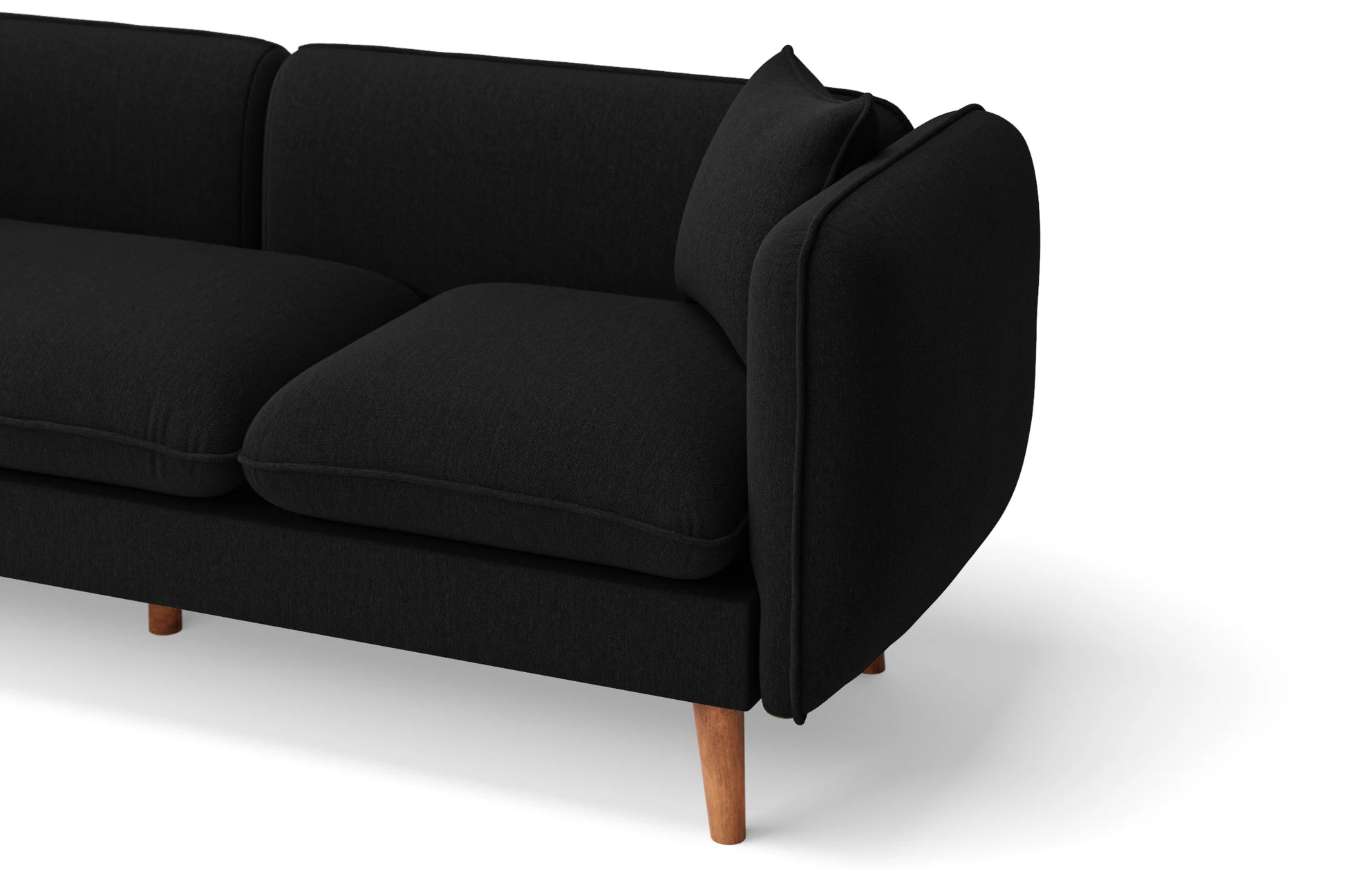 Florence Armchair Black Linen Fabric