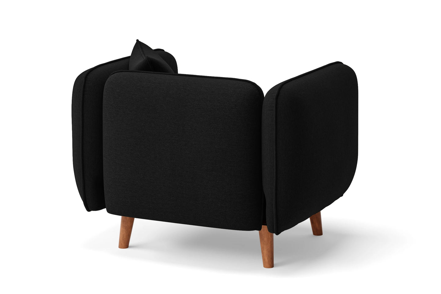 Florence Armchair Black Linen Fabric