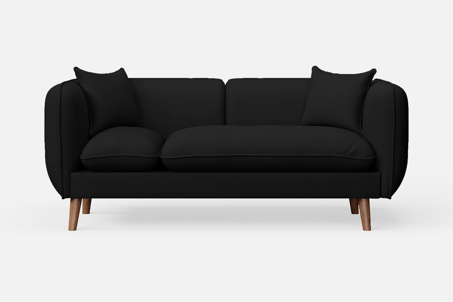 Florence 2 Seater Sofa Black Leather