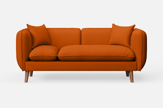 Florence 2 Seater Sofa Orange Leather