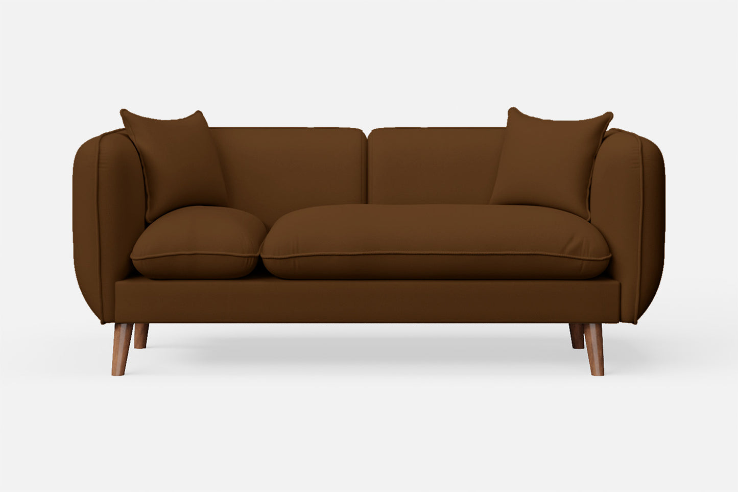 Florence 2 Seater Sofa Walnut Brown Leather