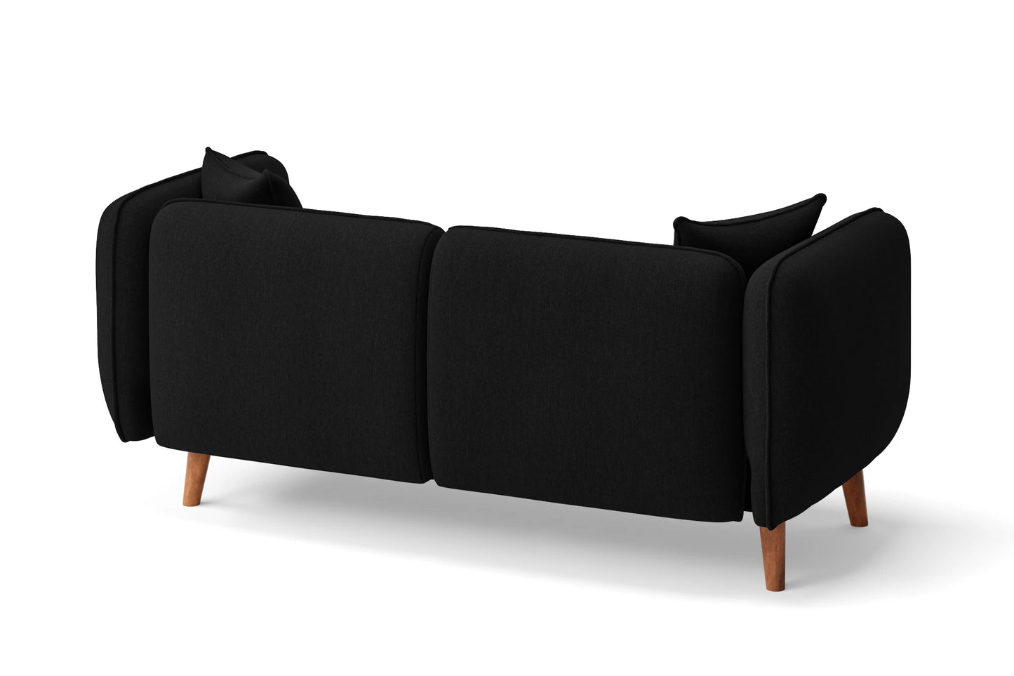 Florence 2 Seater Sofa Black Linen Fabric