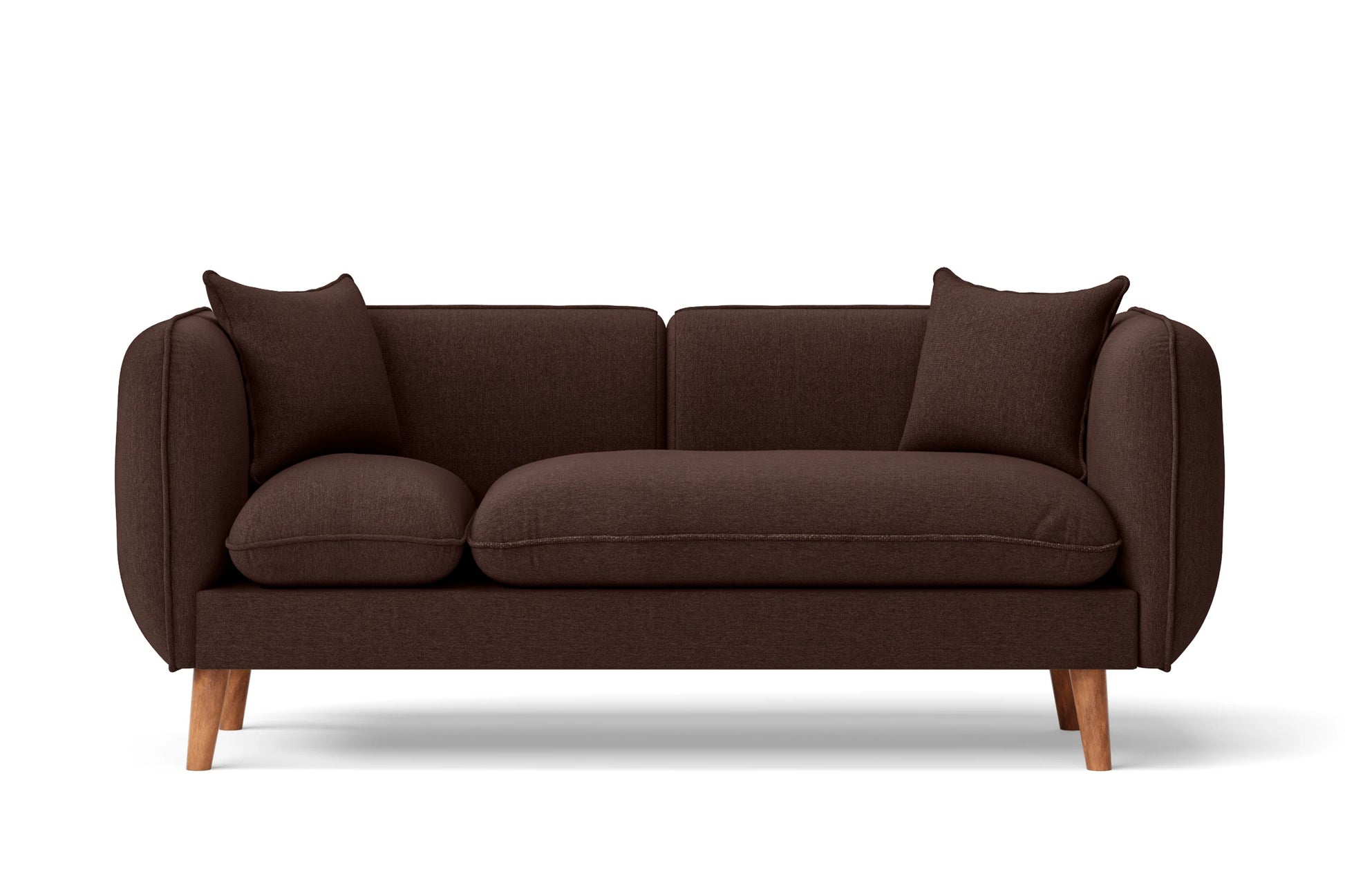 Florence 2 Seater Sofa Coffee Brown Linen Fabric