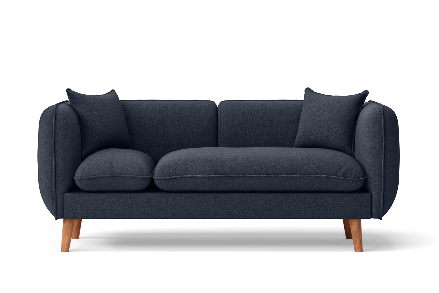 Florence 2 Seater Sofa Dark Blue Linen Fabric