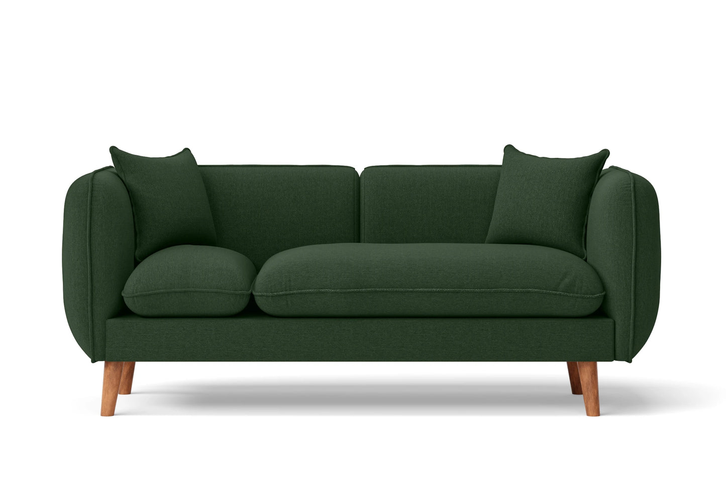 Florence 2 Seater Sofa Forest Green Linen Fabric