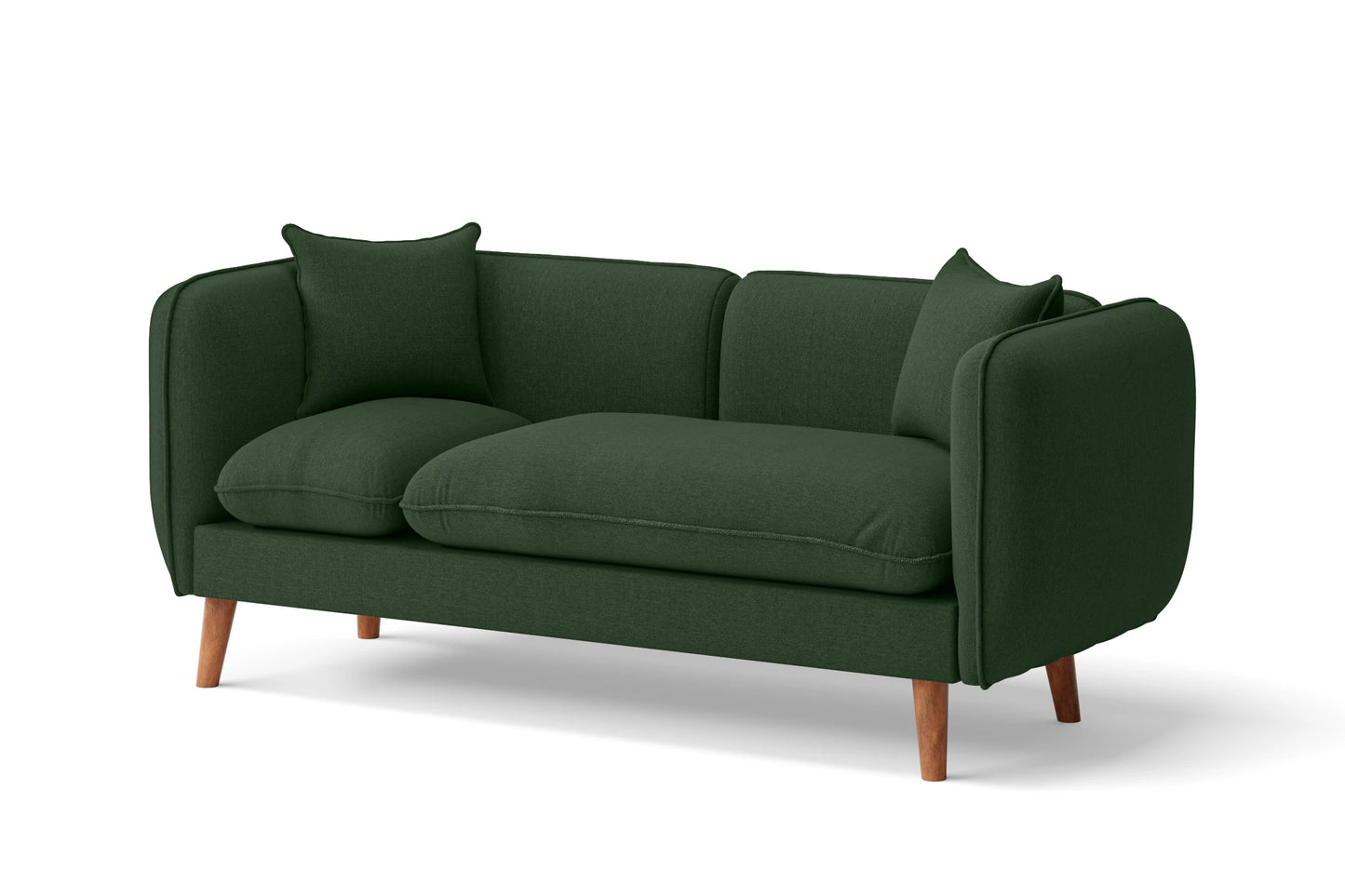 Florence 2 Seater Sofa Forest Green Linen Fabric