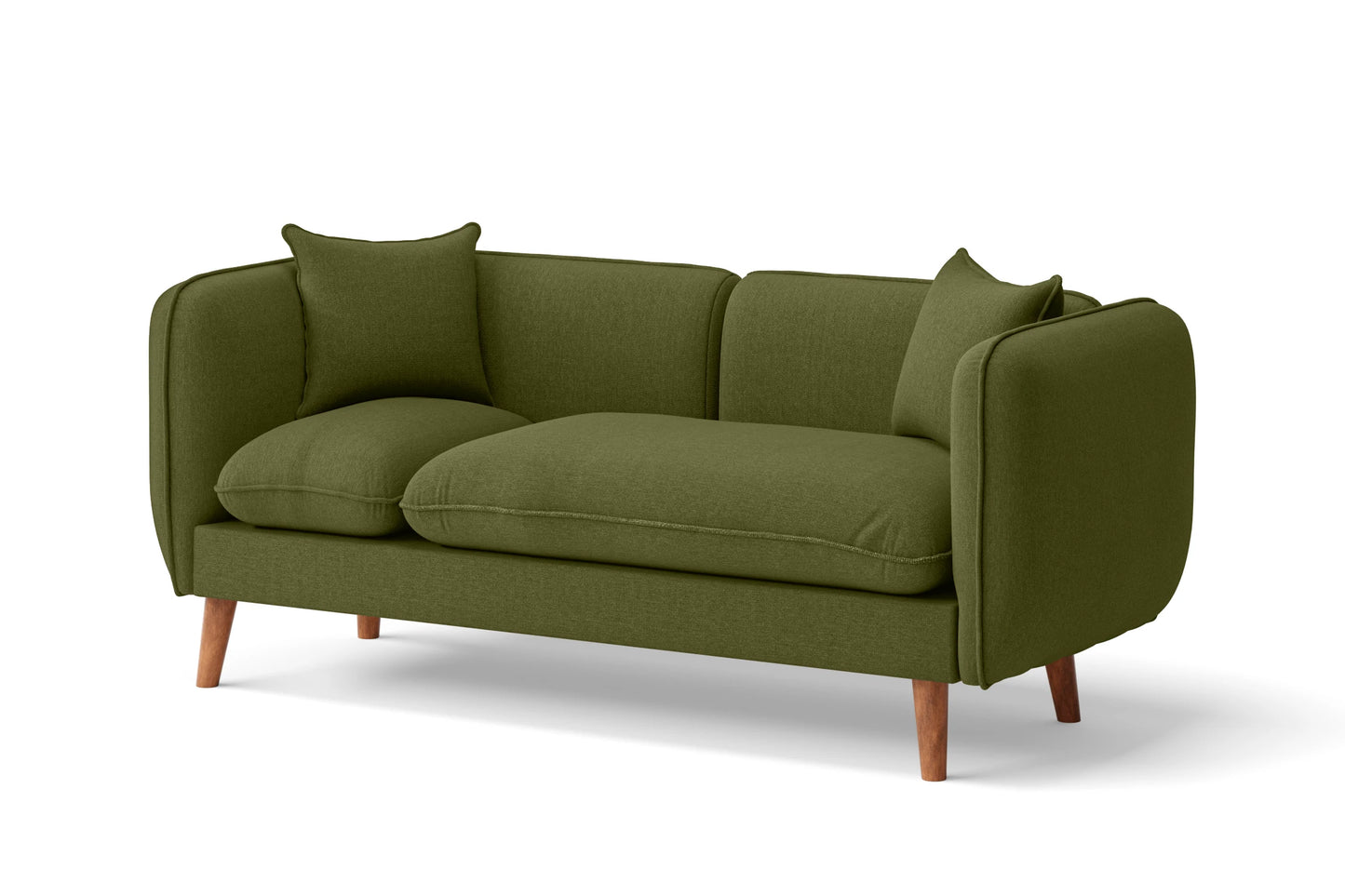 Florence 2 Seater Sofa Olive Linen Fabric