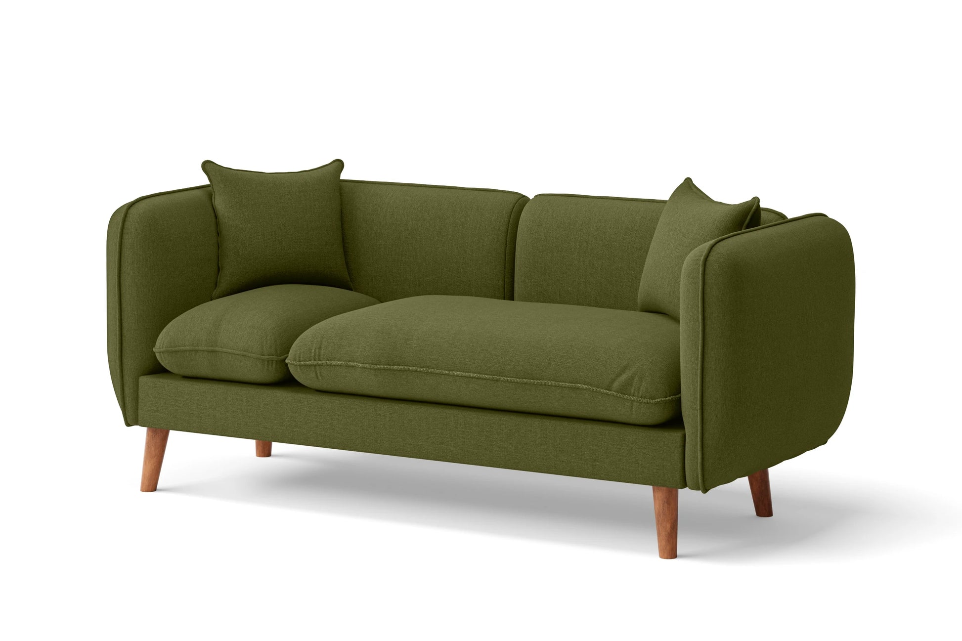 Florence 2 Seater Sofa Olive Linen Fabric