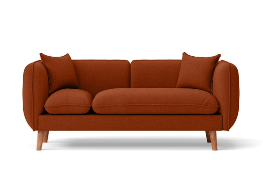 Florence 2 Seater Sofa Orange Linen Fabric