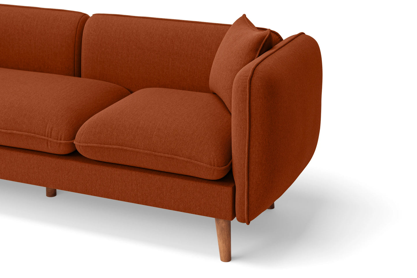 Florence 2 Seater Sofa Orange Linen Fabric