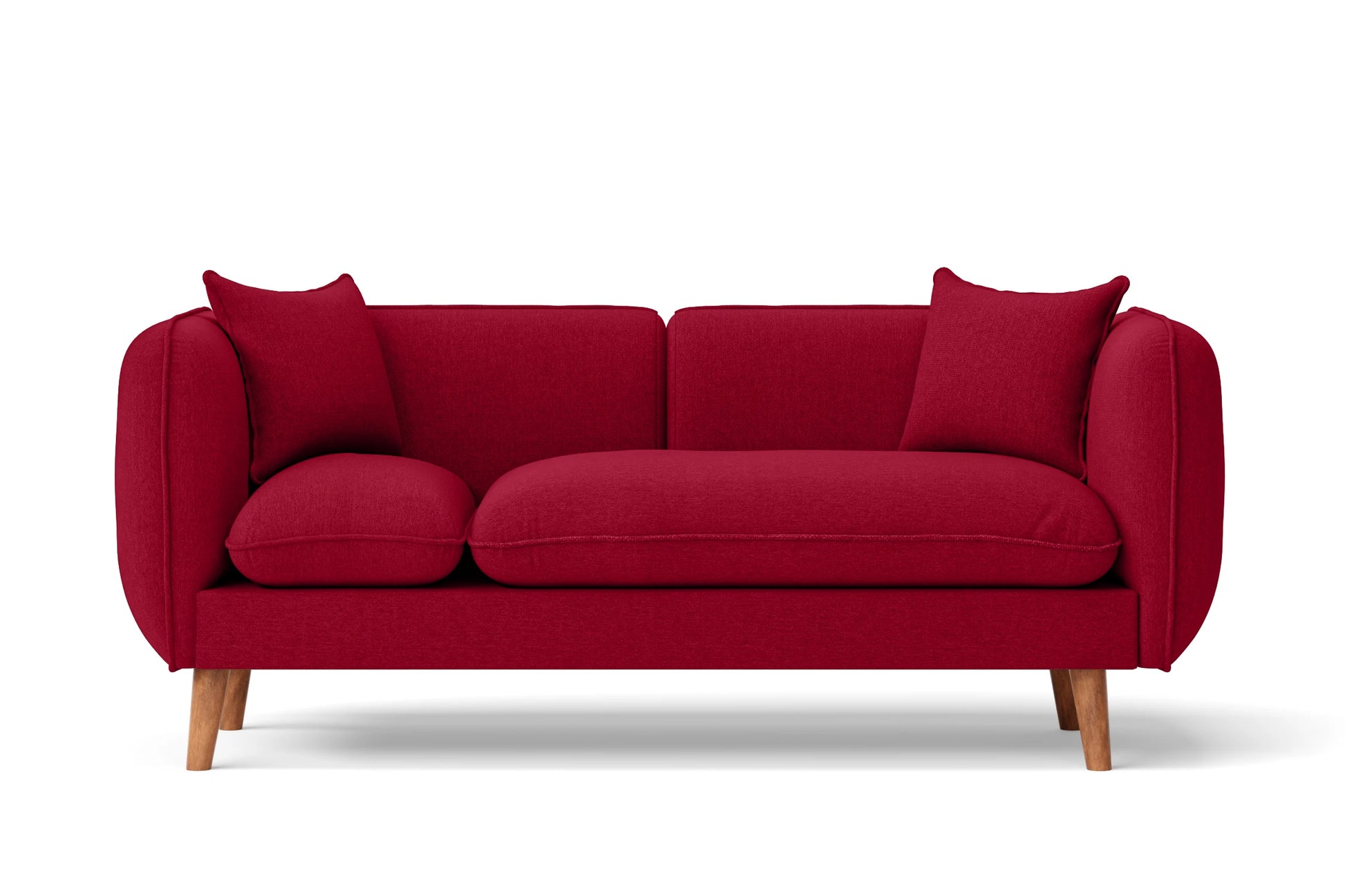 Florence 2 Seater Sofa Red Linen Fabric