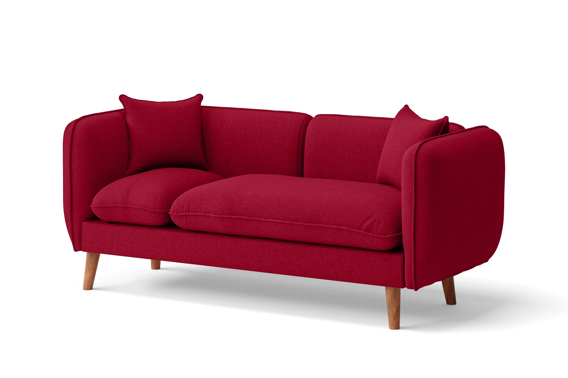 Florence 2 Seater Sofa Red Linen Fabric