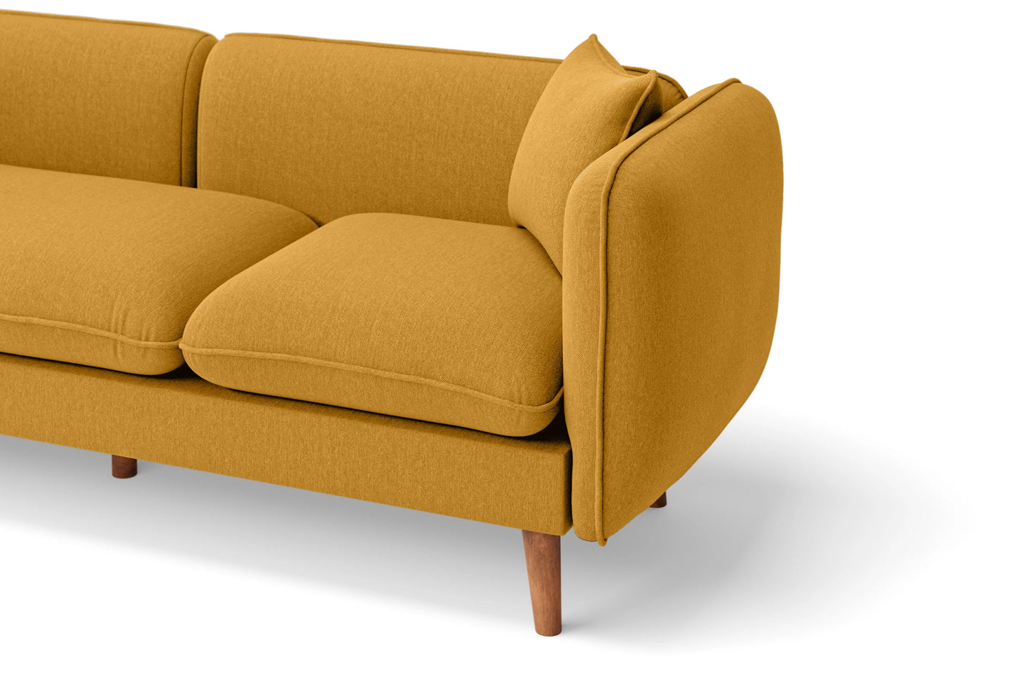 Florence 2 Seater Sofa Yellow Linen Fabric