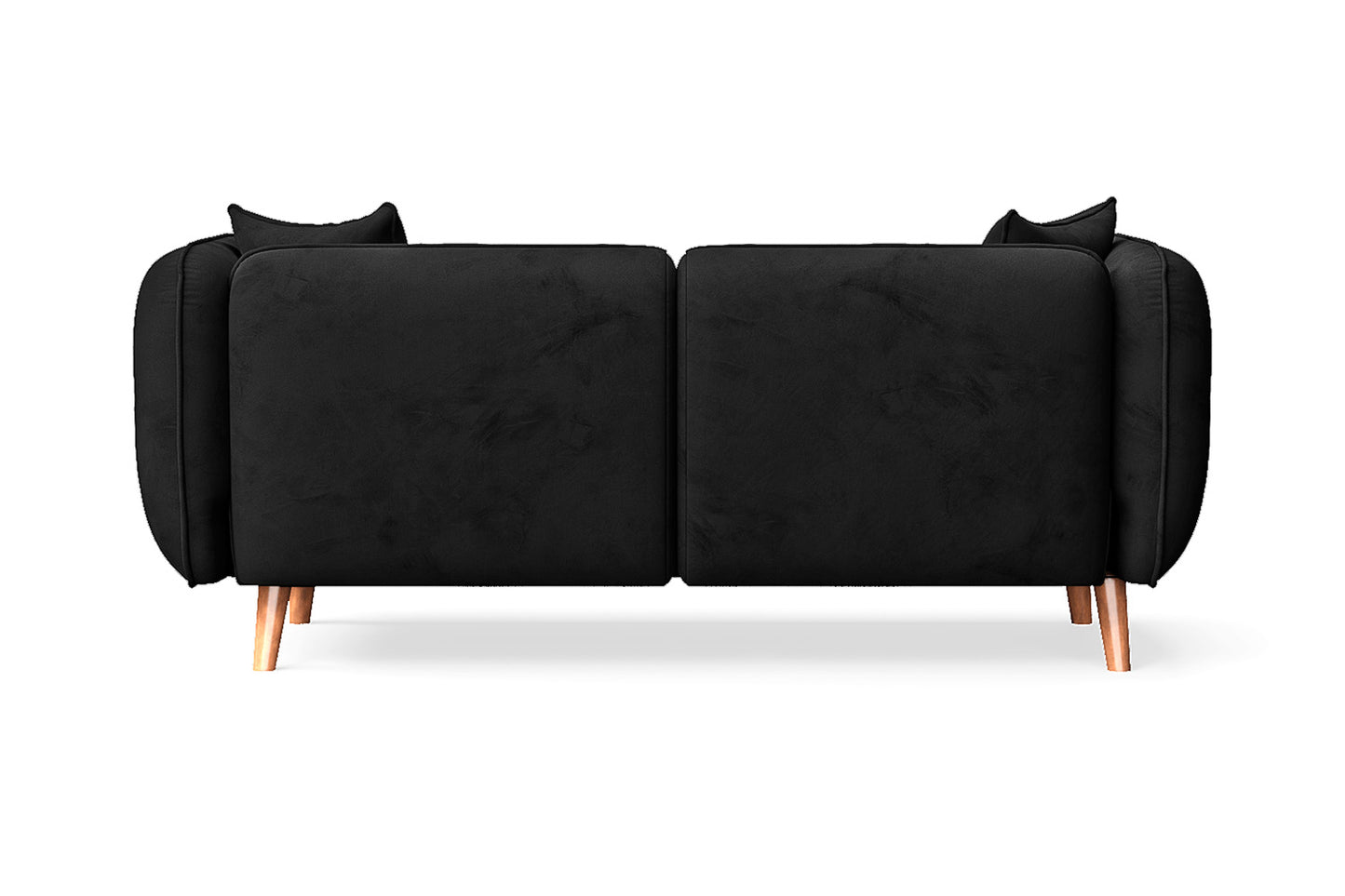 Florence 2 Seater Sofa Black Velvet