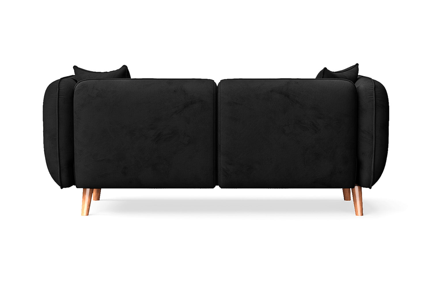 Florence 2 Seater Sofa Black Velvet